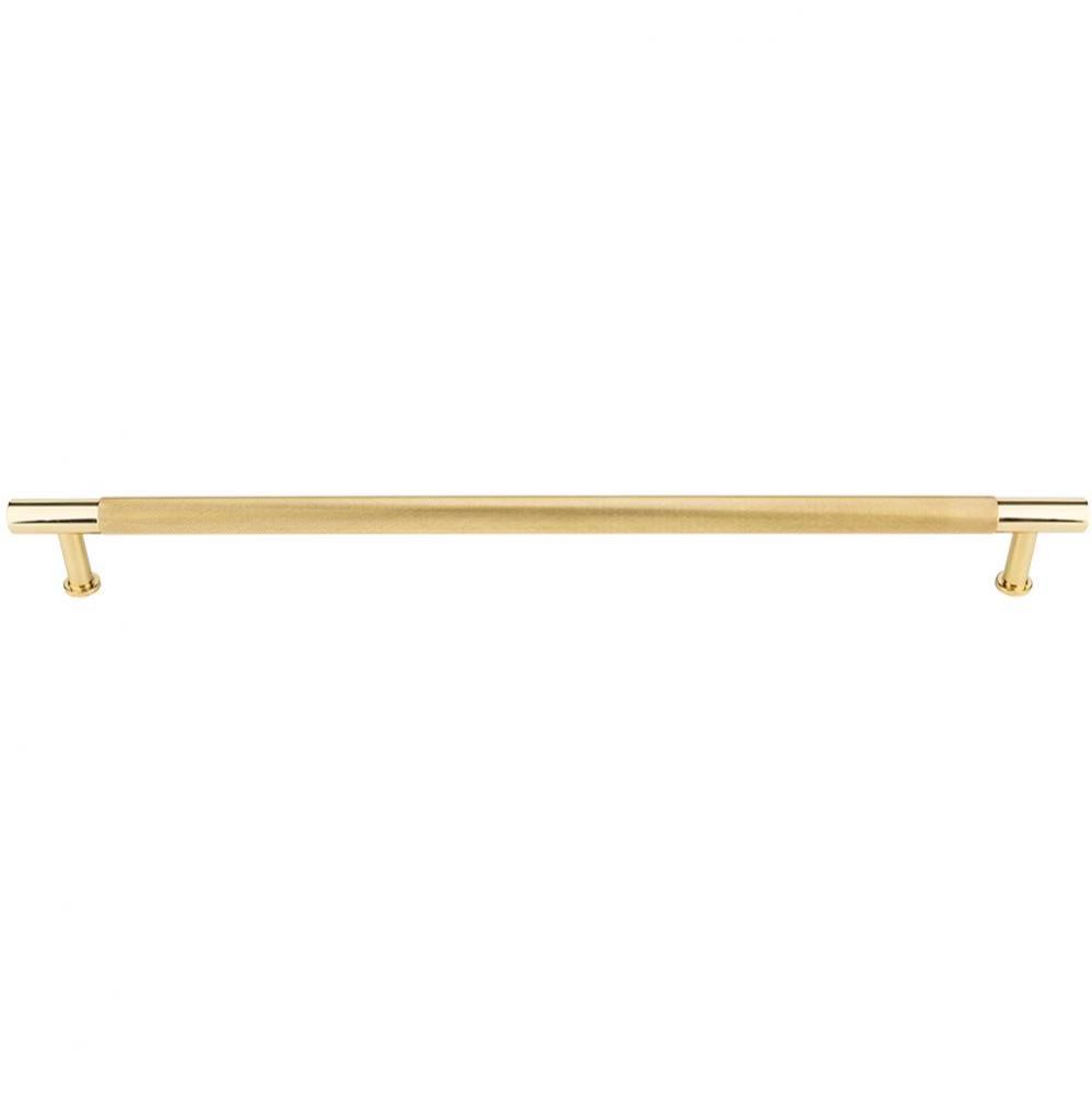 Beliza Knurled Appliance Pull 18 Inch Polished Brass