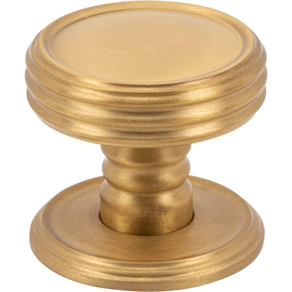 Divina Knob 1 1/4 Inch Satin Brass