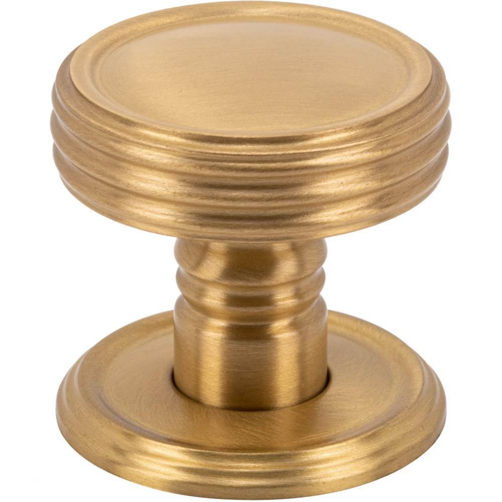 Divina Knob 1 1/2 Inch Satin Brass