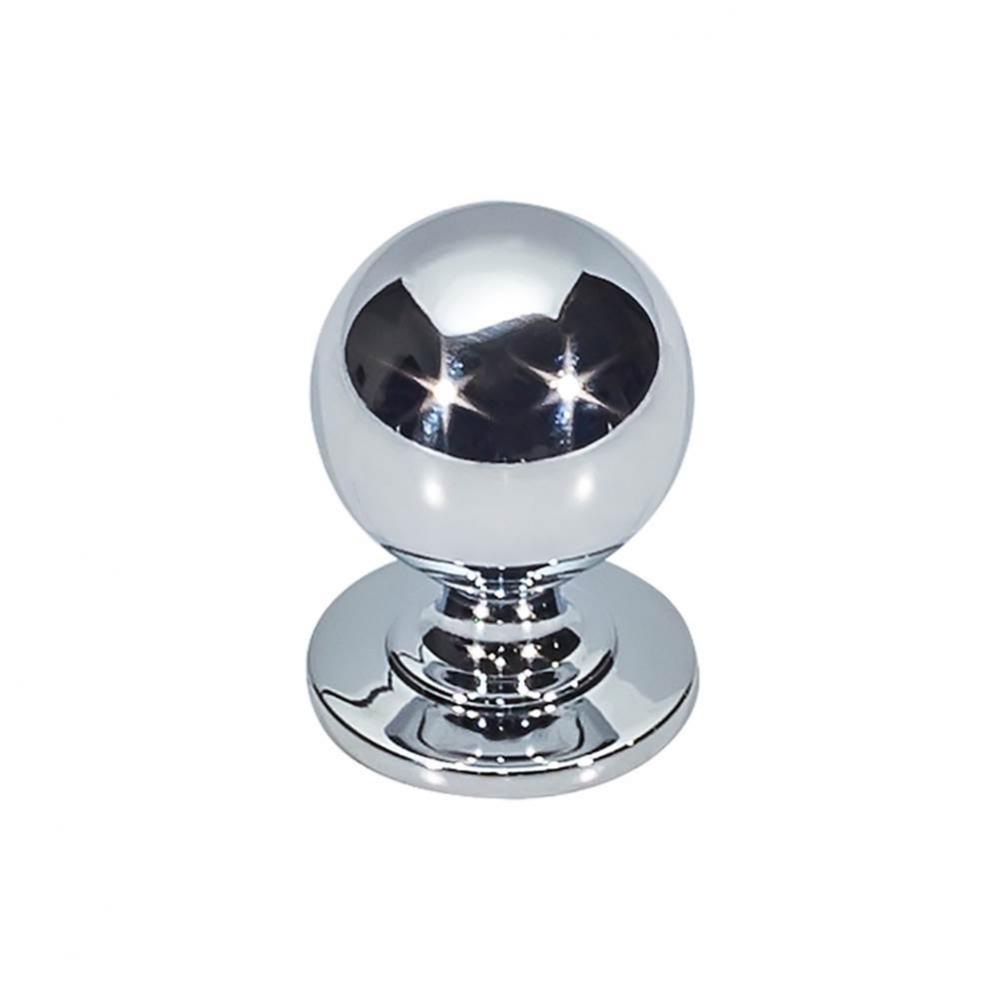 Divina Round Smooth Knob 1 Inch Polished Chrome
