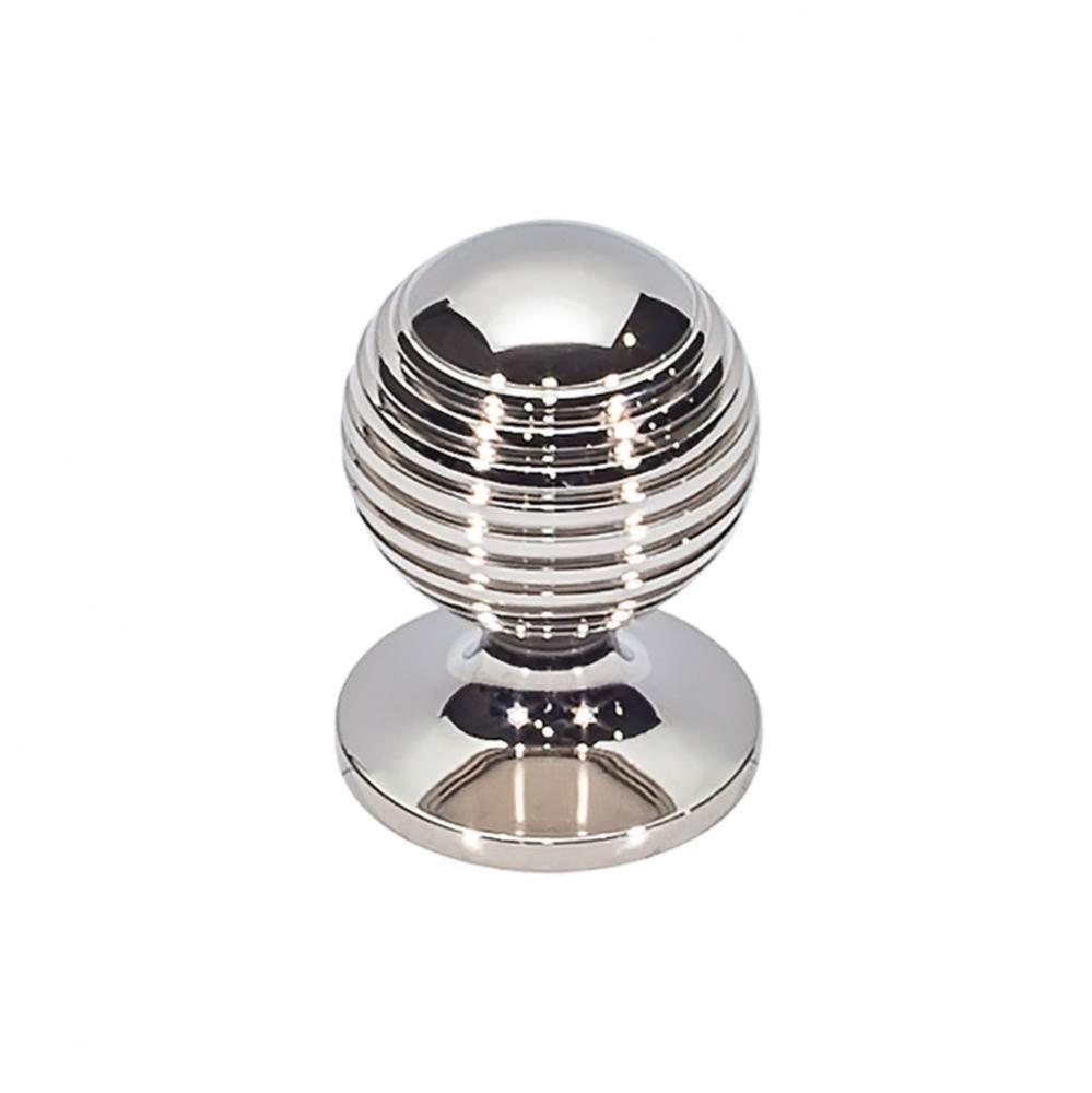 Divina Round Rimmed Knob 1 Inch Polished Nickel