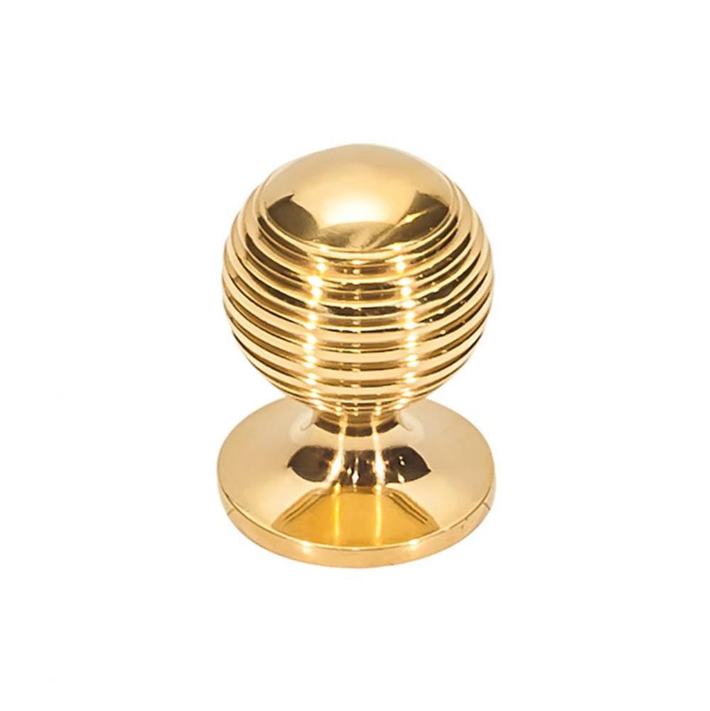 Divina Round Rimmed Knob 1'' - Unlacquered Brass