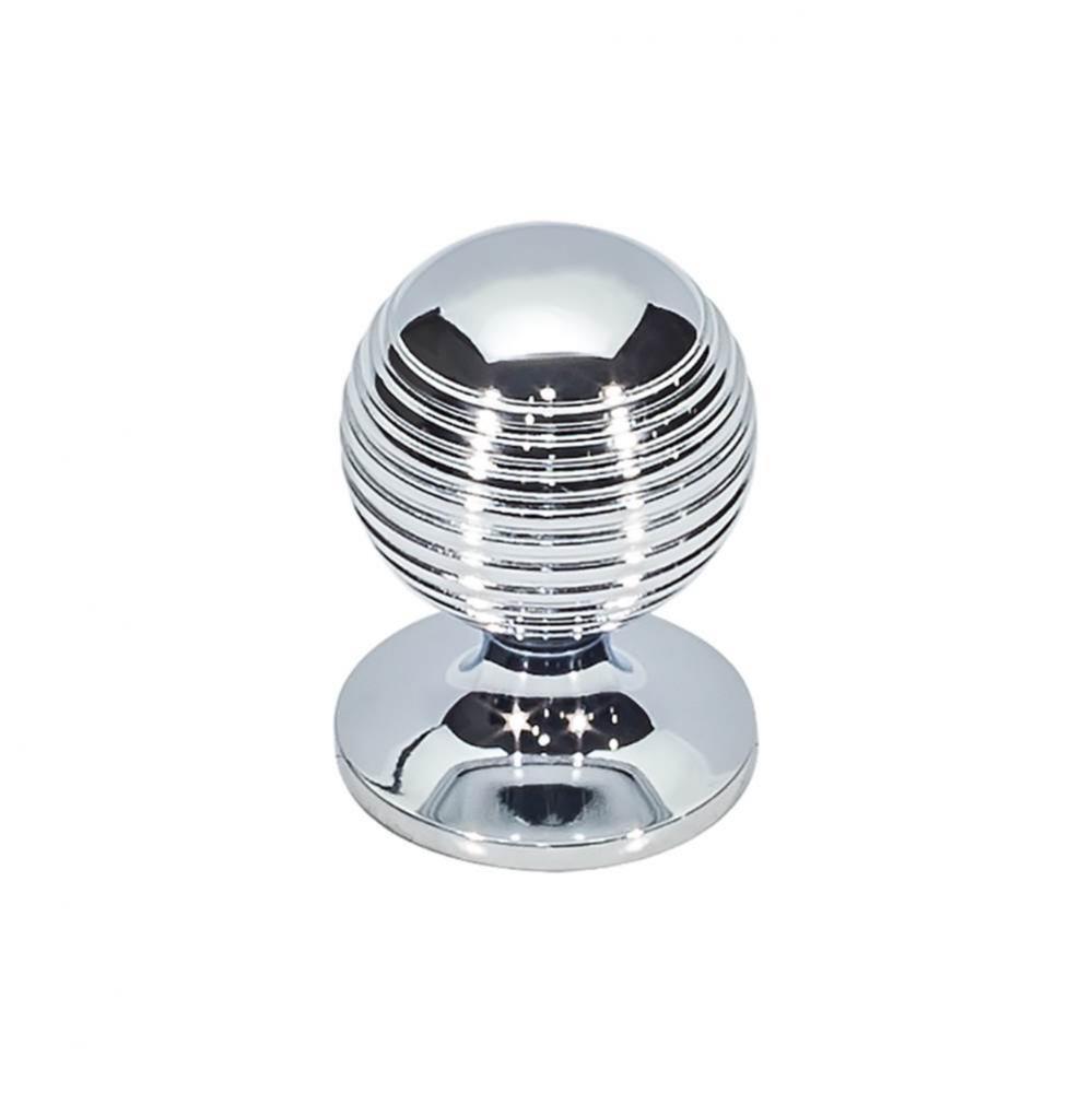 Divina Round Rimmed Knob 1 1/8 Inch Polished Chrome