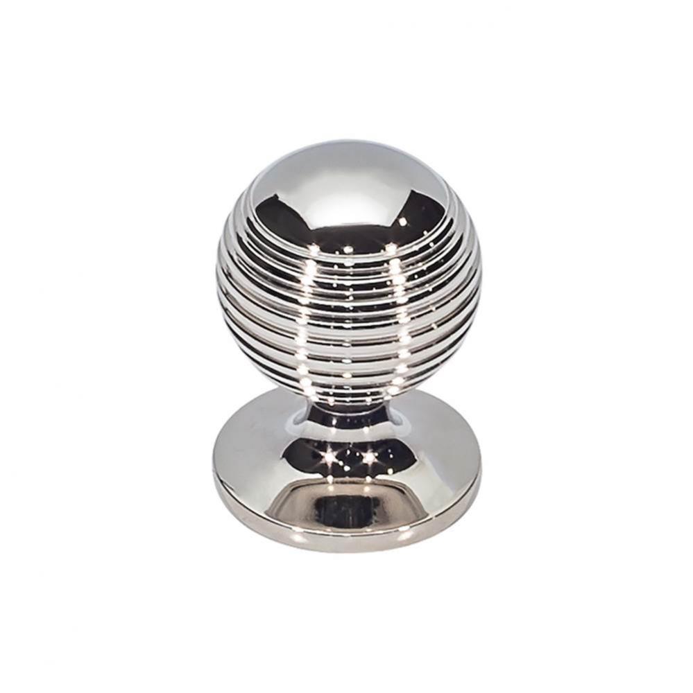 Divina Round Rimmed Knob 1 1/8 Inch Polished Nickel