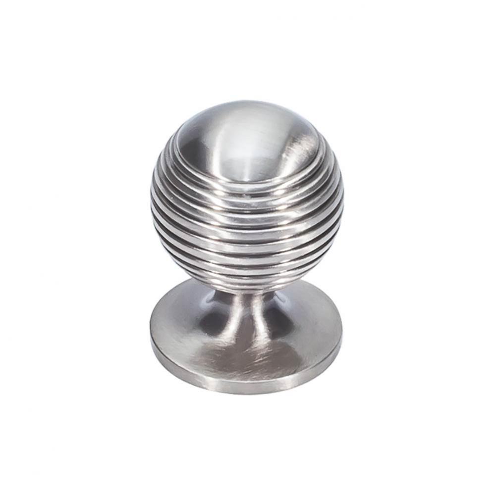 Divina Round Rimmed Knob 1 1/4 Inch Brushed Satin Nickel