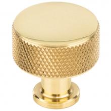 Vesta V7400PB - Beliza Cylinder Knurled Knob 15/16 Inch Polished Brass