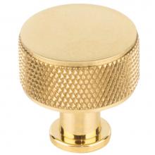 Vesta V7401PB - Beliza Cylinder Knurled Knob 1 Inch Polished Brass