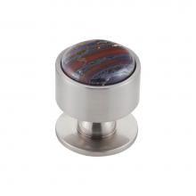 Vesta V7551BSN - FireSky Iron Tiger Eye Knob 1 3/8 Inch Brushed Satin Nickel Base