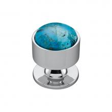 Vesta V7554PC - FireSky Mohave Turquoise Knob 1 3/8 Inch Polished Chrome Base