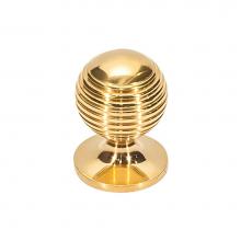 Vesta V7710ULB - Divina Round Rimmed Knob 1'' - Unlacquered Brass