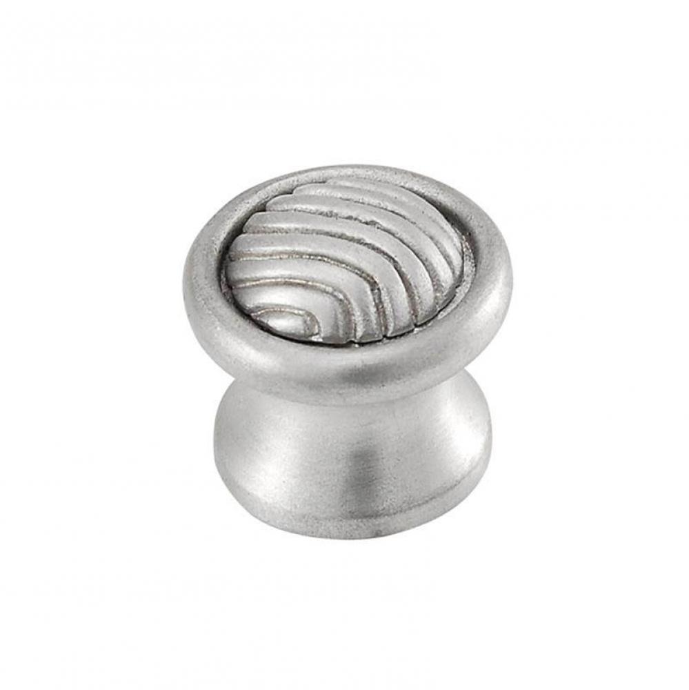 Sanzio, Knob, Small, Wavy Lines, Satin Nickel