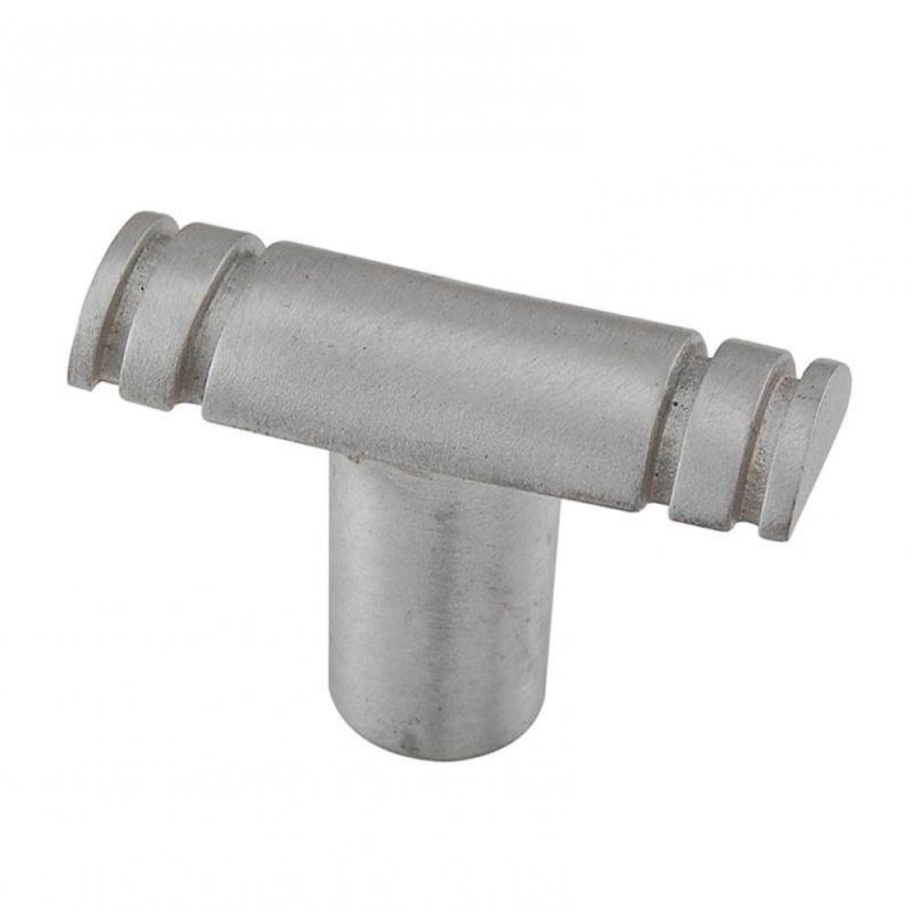 Archimedes, Knob, Large, Lines, Satin Nickel