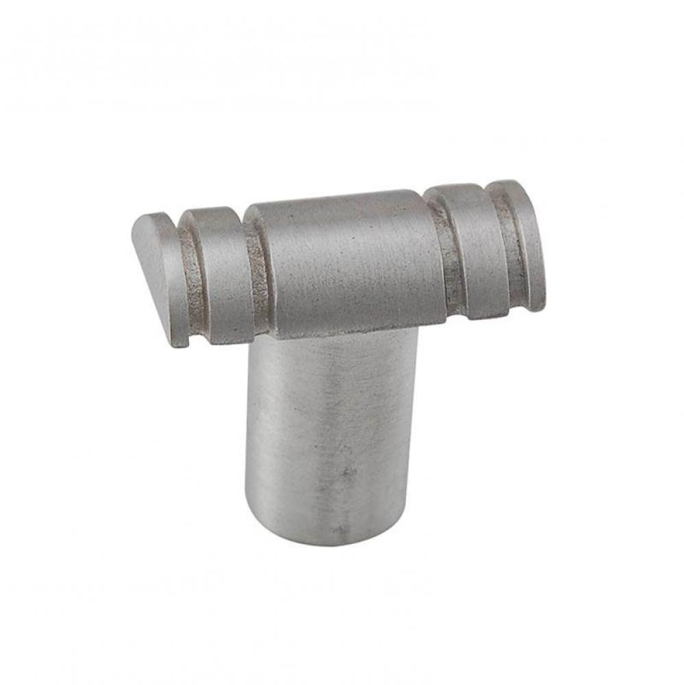 Archimedes, Knob, Small, Lines, Satin Nickel