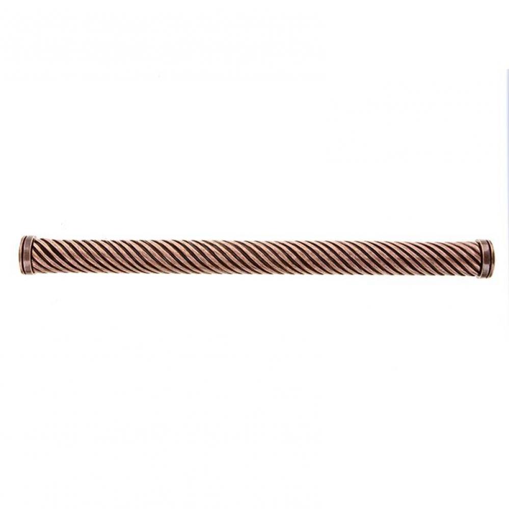 Sanzio, Pull, Appliance, Wavy Lines, 12 Inch, Antique Copper