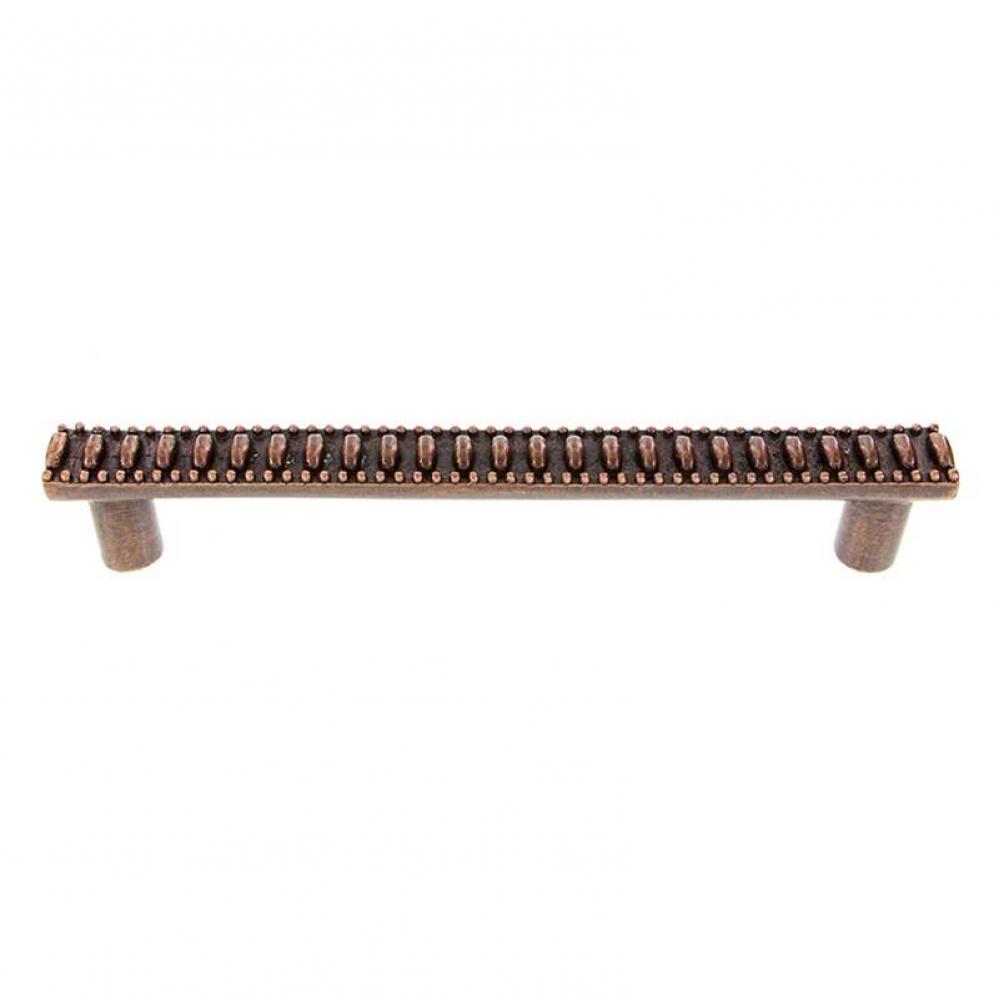 Sanzio, Pull, Appliance, Lines and Beads, 9 Inch, Antique Copper