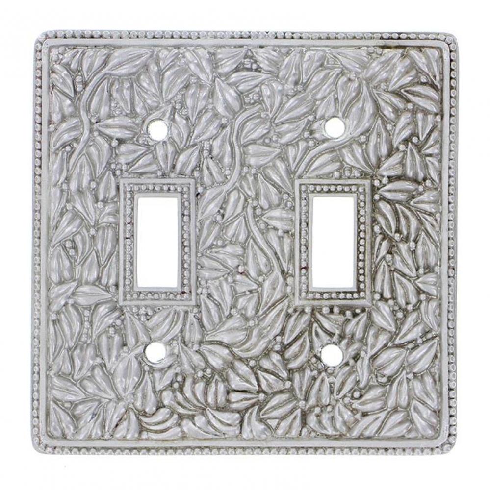 San Michele, Wall Plate, Double Toggle, Satin Nickel