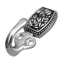 Vicenza Designs H5010-AS - San Michele, Hook, Rectangle, Antique Silver