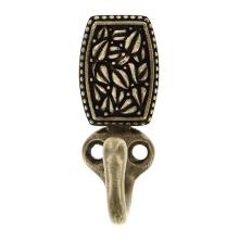 Vicenza Designs H5010-AB - San Michele, Hook, Rectangle, Antique Brass
