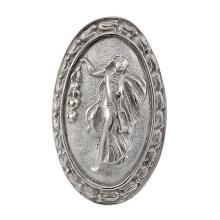 Vicenza Designs K1030P-PS - Sforza, Knob, Large, Oval, Small Base, Woman, Polished Silver