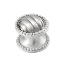 Vicenza Designs K1067-SN - Sanzio, Knob, Small, Lines and Beads, Satin Nickel