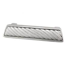 Vicenza Designs P1253-SN - Sanzio, Finger Pull, Wavy Lines, Satin Nickel