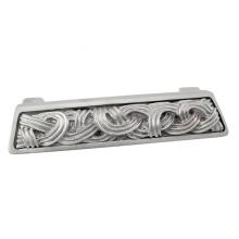 Vicenza Designs P1255-SN - Sanzio, Finger Pull, Linking Lines, Satin Nickel