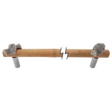 Vicenza Designs P2012-12-SN - Palmaria, Pull, Appliance, Bamboo Knot, 12 Inch, Satin Nickel