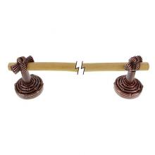 Vicenza Designs TB8008-18-AC - Palmaria, Towel Bar, Bamboo Knot, 18 Inch, Antique Copper