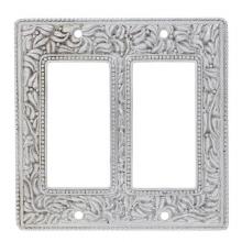 Vicenza Designs WP7005-SN - San Michele, Wall Plate, Double Dimmer, Satin Nickel