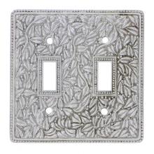 Vicenza Designs WP7006-SN - San Michele, Wall Plate, Double Toggle, Satin Nickel