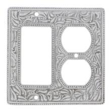 Vicenza Designs WP7011-SN - San Michele, Wall Plate, Dimmer/Outlet, Satin Nickel