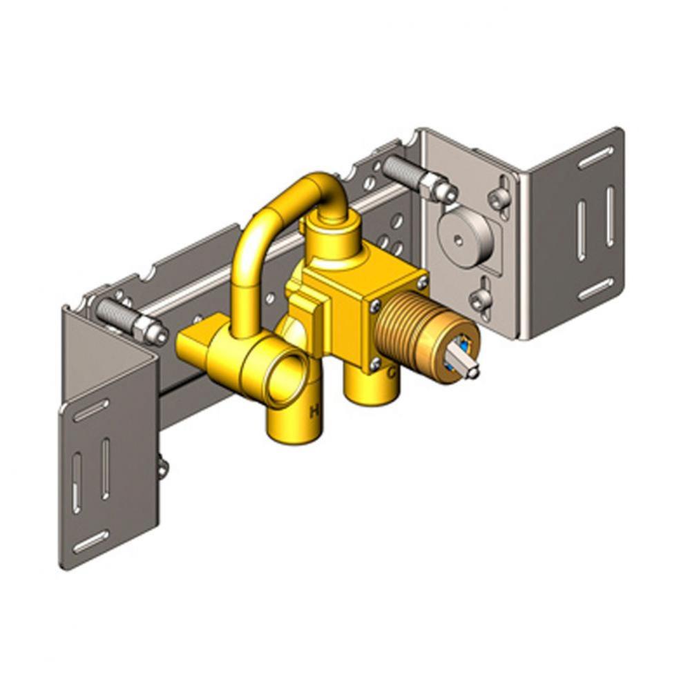 rough in-wall valve (spout to