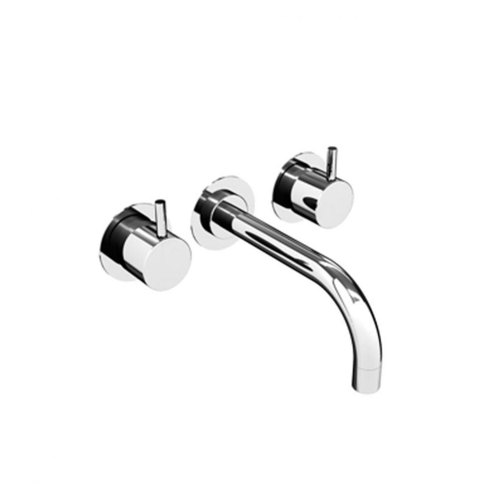 1521  Two-Handle Basin Set, 9'' Spout in Center and Rosette Trim