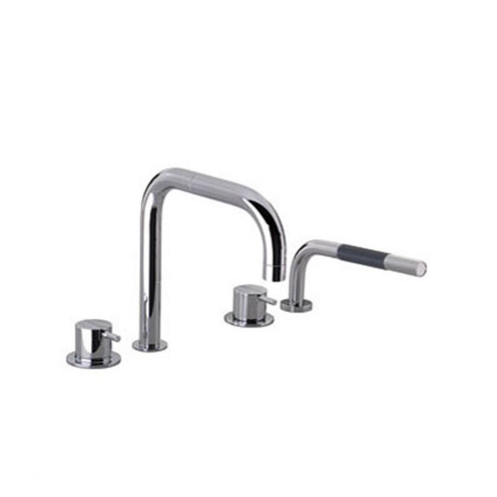SC10   One-Handle Tub Mixer with Double Swivel Spout and Mixer with Handspray with