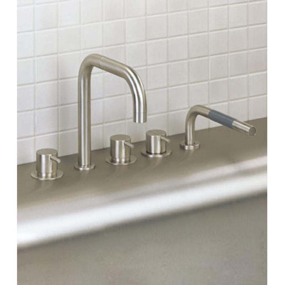 SC11  Two-Handle Tub Mixer with Double Swivel Spout and Mixer with Handspray with