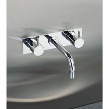 Vola 1513K-16TR - 1513K  Two-Handle Basin Set, 6'' Spout in Center and Plate Trim