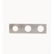 Vola 5003K-16 - 3-hole plate- 2-3/8'' x 9'', hole dia. L to R: 1-1/2'',