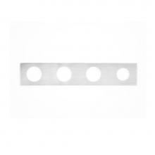 Vola 5004B-16 - 4-hole plate- 2-3/8'' x 12'', hole dia. L to R: 1-1/2'',