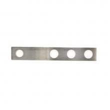 Vola 5004L-16 - 4-hole (far) plate- 2-3/8'' x 12'', hole dia. L to R: 1-1/2'',