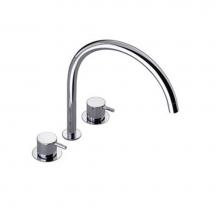Vola KV15-16 - KV15  Three-Hole Deck-Mounted Basin or Kitchen Faucet with standard 1'' lever and