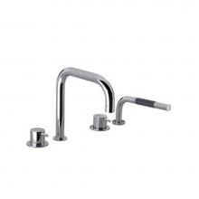 Vola SC10-16 - SC10   One-Handle Tub Mixer with Double Swivel Spout and Mixer with Handspray with