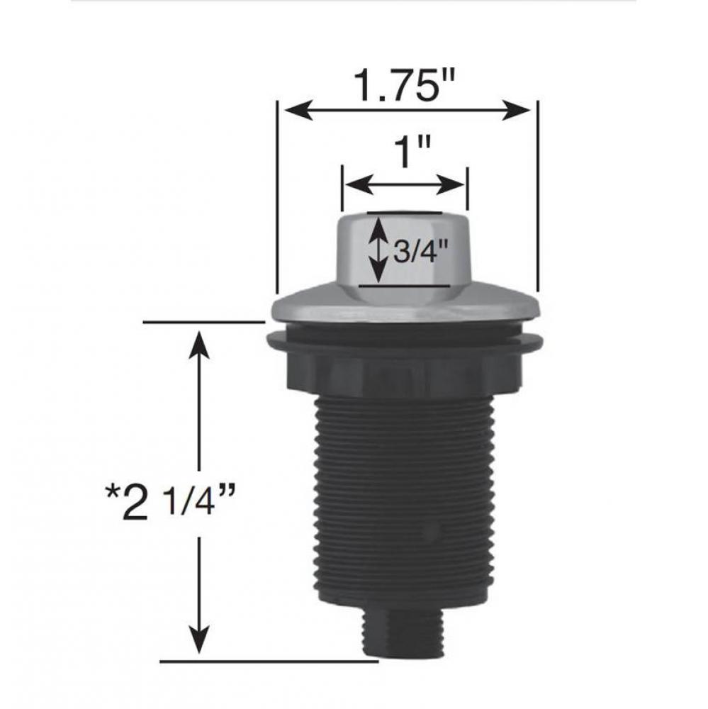 Air Switch Dome Style - 1-Plug - Chrome