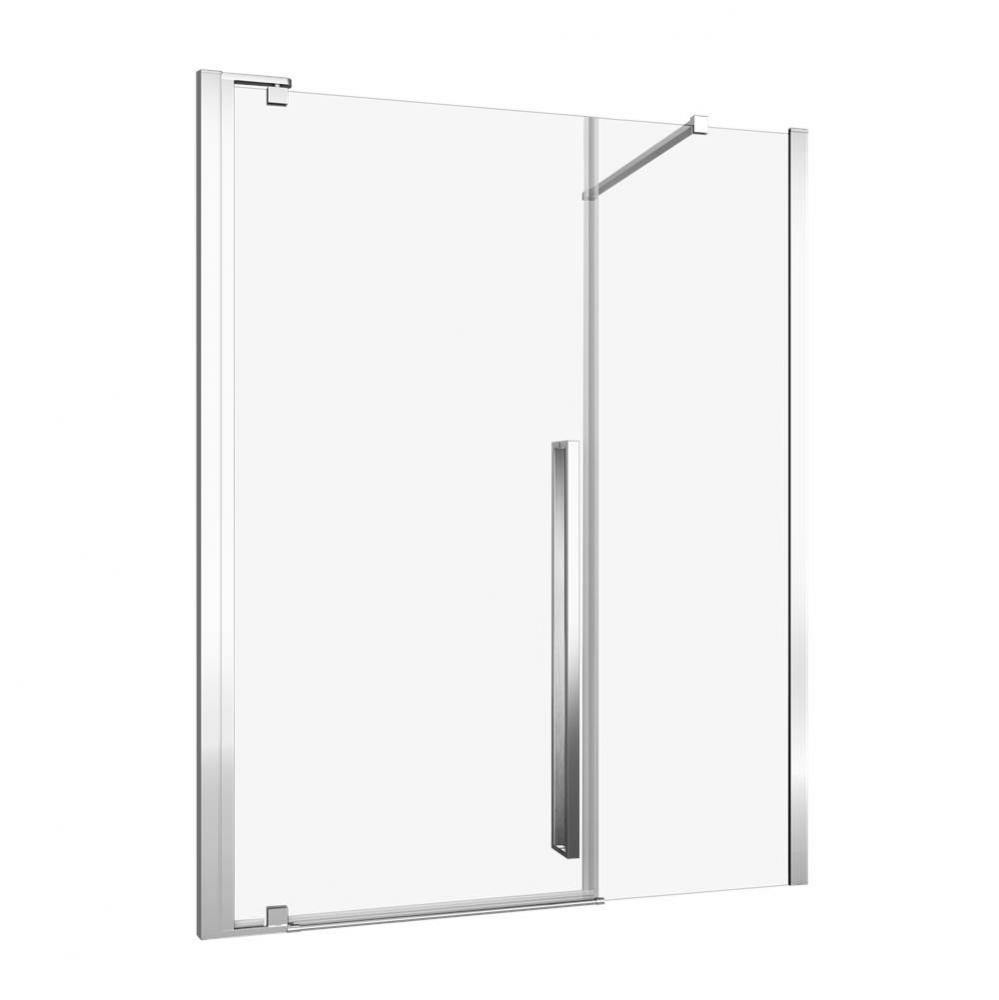 Amaly 60 Chrome Clear Straight Shower Door