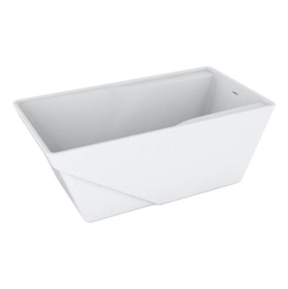Axer White Tub 60 X 32 X 23 3/4 Gold Ovf- Spkrs With Back Heater