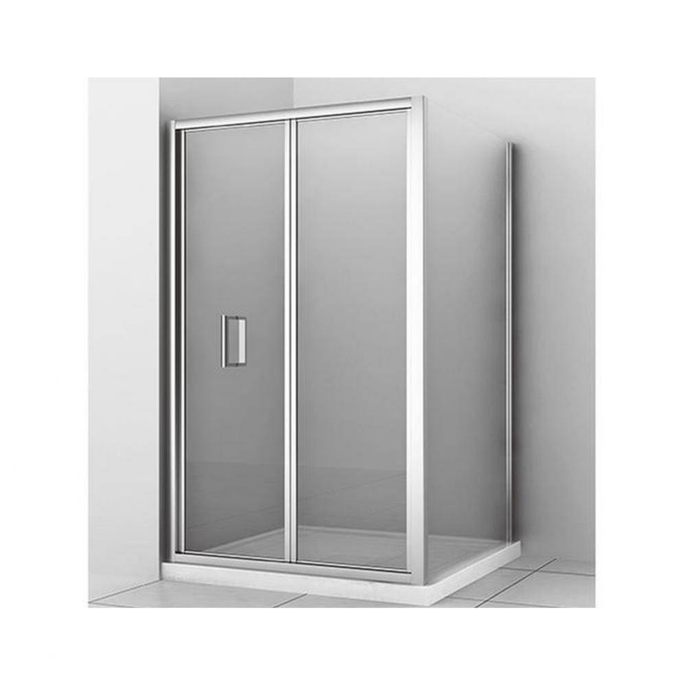 Nauha 36  Chrome Clear Straight Shower Door