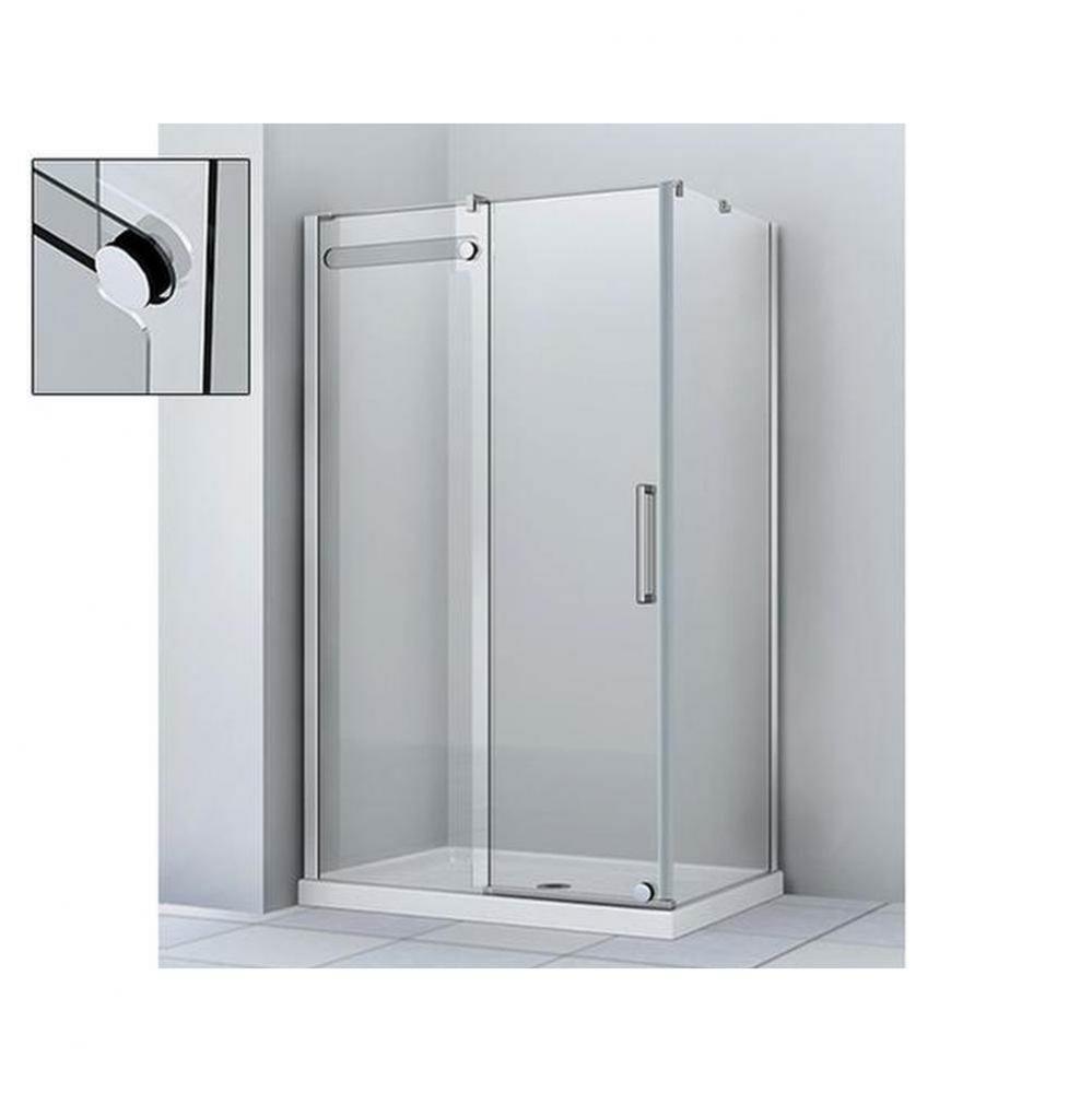 Pure 48 Chrome Clear Straight  Shower Door