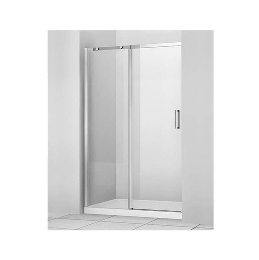 Vague 48 Chrome Clear Straight Shower Door