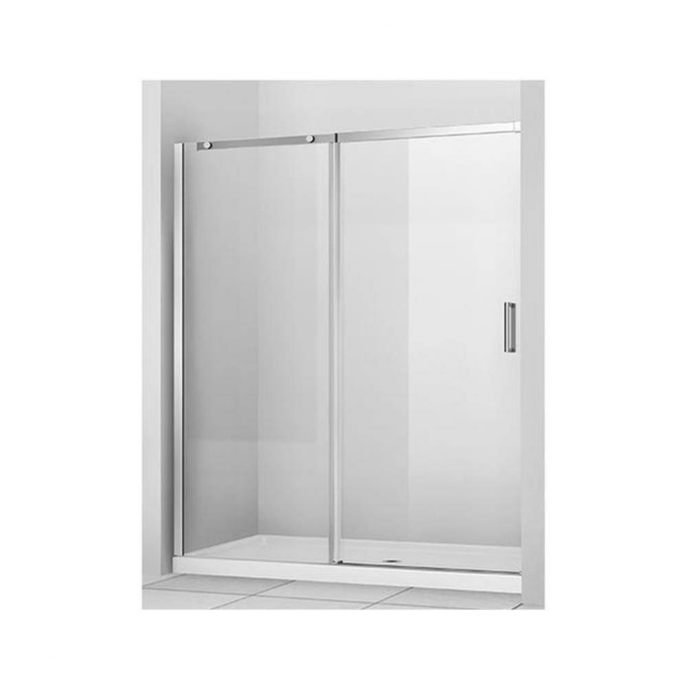 Vague 60  Chrome Clear Straight Shower Door