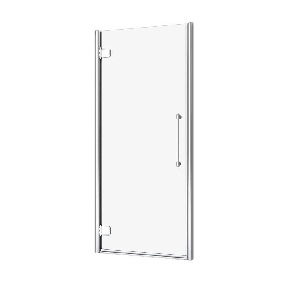 Epoca 36'' Chrome Clear Straight Corner Installation Shower Door
