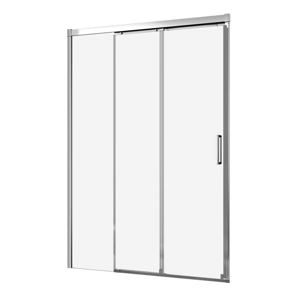 Caldara 42 Chrome Clear Straight Shower Door